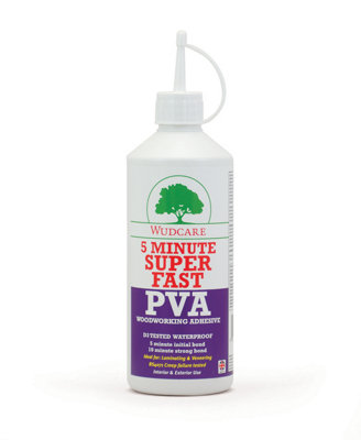 Wudcare 5 Minute Super Fast PVA Woodworking Adhesive 1000ml