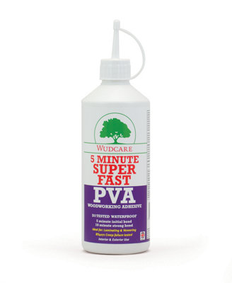 Wudcare 5 Minute Super Fast PVA Woodworking Adhesive - 500ml