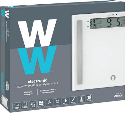 WW Extra Wide Bathroom Scale, Easy Read Display, Ultimate Accuracy Body Analyser