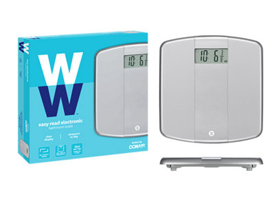 WW WeightWatchers Easy Read Precision Electronic Bathroom Scale - Silver - 4
