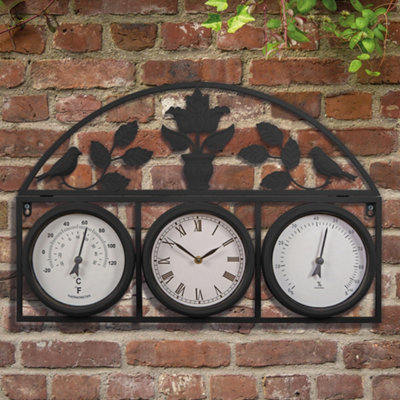 Wyegate Clock Company Decorative Large Garden Clock Outdoor Weather ...