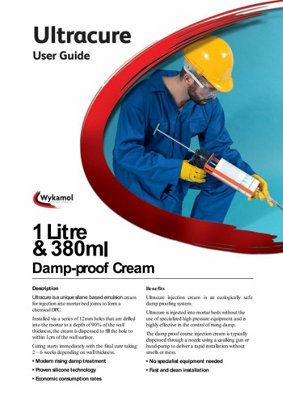 Wykamol Ultracure DPC Damp Proof Injection Cream Kit (8 x 380ml)