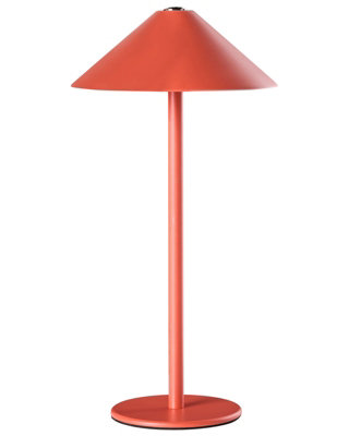 Wyld and Coco Aurora Wireless Table Lamp Red Metal USB-C Rechargeable - Portable Touch-Dimmable LED Lamp, 3 Colour Temperatures