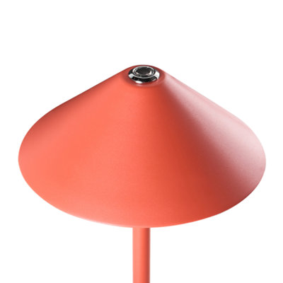 Wyld and Coco Aurora Wireless Table Lamp Red Metal USB-C Rechargeable - Portable Touch-Dimmable LED Lamp, 3 Colour Temperatures