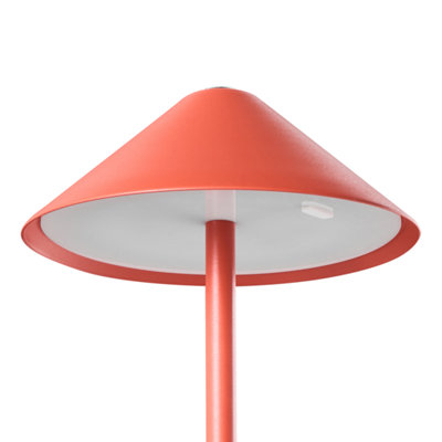Wyld and Coco Aurora Wireless Table Lamp Red Metal USB-C Rechargeable - Portable Touch-Dimmable LED Lamp, 3 Colour Temperatures