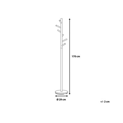 Wyld and Coco NordicNest Coat Stand Brown and White - Six-Hook Modern ...