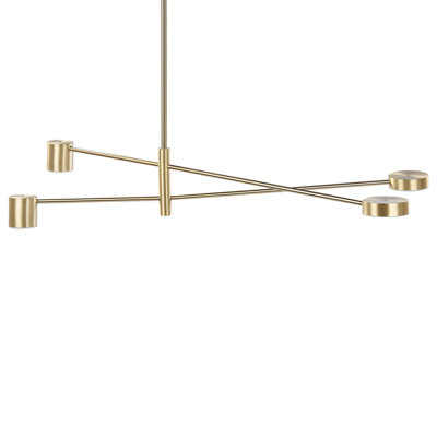 Wyld and Coco NovaLux Four Light Pendant Lamp, Gold Metal Frame ...