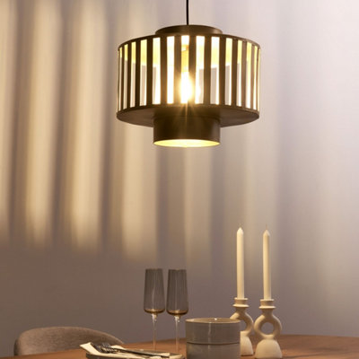 Wyld and Coco Openwork Cage Pendant Lamp - Lacquered Brass-Coloured Iron, W38 x D38 x Drop 140cm