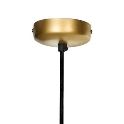 Wyld and Coco Openwork Cage Pendant Lamp - Lacquered Brass-Coloured Iron, W38 x D38 x Drop 140cm