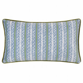 Wylder Albera Stripe Piped Velvet Polyester Filled Cushion