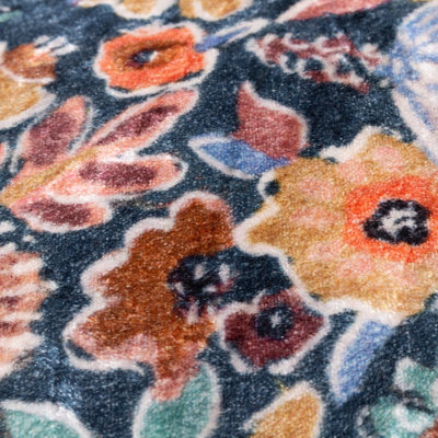 Wylder Aquess Floral Velvet Polyester Filled Cushion