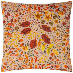Wylder Autumn Walk Cotton Velvet Feather Filled Cushion