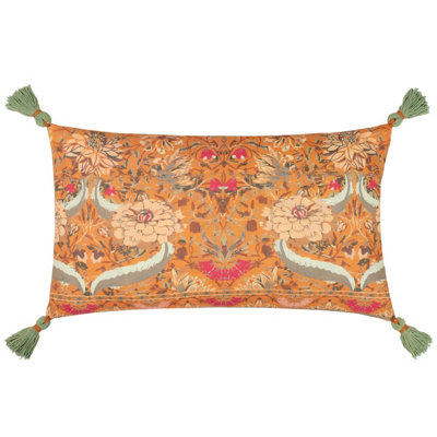 Wylder Charais Floral Tasseled Feather Rich Cushion