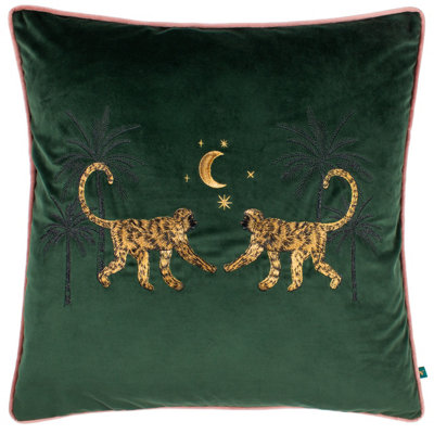 Wylder Dusk Monkey Embroidered Cushion Cover