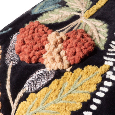 Wylder Exotic Zebra Embroidered Velvet Polyester Filled Cushion