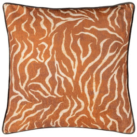 Wylder Jurong Tiger Chenille Animal Print Polyester Filled Cushion