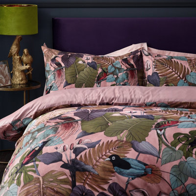 Wylder Midnight Bee Floral Velvet Duvet Cover Set