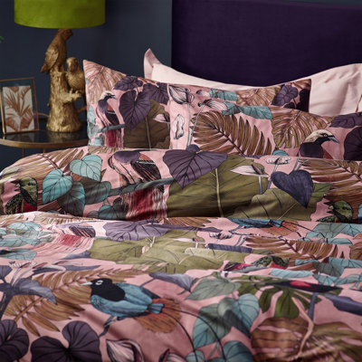 Wylder Midnight Bee Floral Velvet Duvet Cover Set