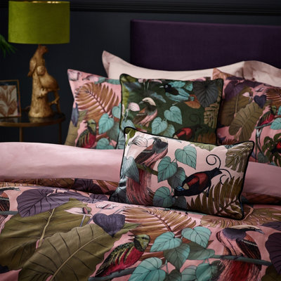 Wylder Midnight Bee Floral Velvet Duvet Cover Set