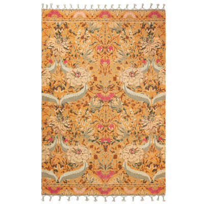 Wylder Nature Charais Floral Tasselled Rug | DIY at B&Q