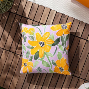 Wylder Nature Flowers Retro Feel Outdoor Cushion Cover