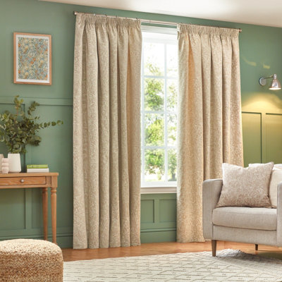 Wylder Nature Grantley Jacquard Pencil Pleat Curtains