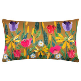 Wylder Nature House of Bloom Celandine Rectangular UV & Water Resistant Outdoor Polyester Filled Cushion