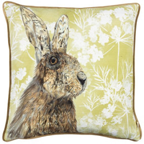 Wylder Nature Manor Hare Piped Polyester Filled Cushion