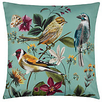 Wylder Nature Midnight Garden Birds UV & Water Resistant Outdoor Polyester Filled Cushion