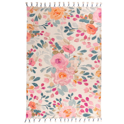 Wylder Posies Floral Cotton Rug | DIY at B&Q