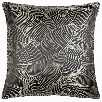 Wylder Seymour Embroidered Woven Jacquard Satin Piped Polyester Filled Cushion