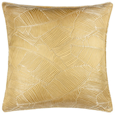 Wylder Seymour Embroidered Woven Jacquard Satin Piped Polyester Filled Cushion