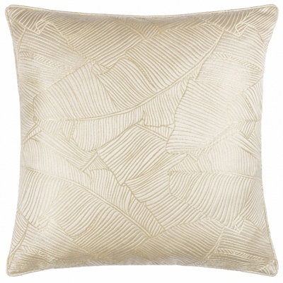 Wylder Seymour Embroidered Woven Jacquard Satin Piped Polyester Filled Cushion