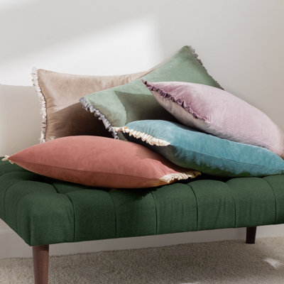 Wylder Tilly Velvet Reversible Feather Filled Cushion DIY at B Q