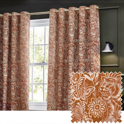 Wylder Tropics Bengal Chenille Eyelet Curtains