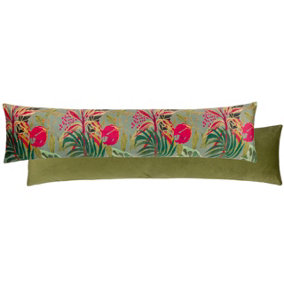 Wylder Tropics Kali Jungle Foliage Floral Velvet Draught Excluder Cover