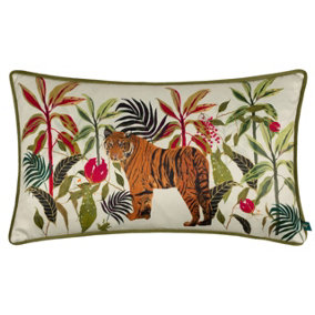 Wylder Tropics Kali Jungle Tiger Velvet Polyester Filled Cushion