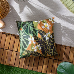 Wylder Tropics Kali Leaves Tropical Polyester Filled Outdoor Cushion