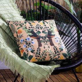 Wylder Tropics Kali Mirrored Birds Tropical Polyester Filled Outdoor Cushion