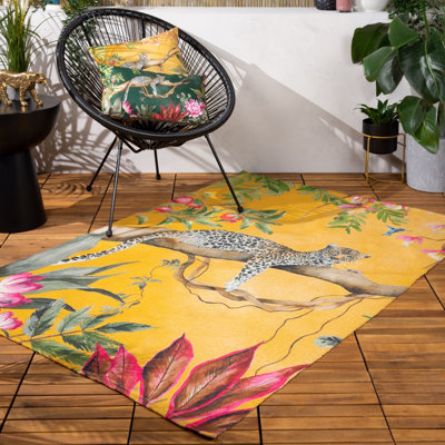 Wylder Tropics Leopard Digitally Printed Outdoor Rug