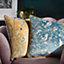 Wylder Tropics Orient Chinoiserie Birds Printed Piped Velvet Polyester Filled Cushion