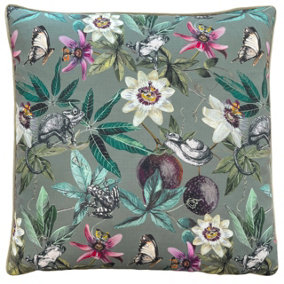 Wylder Tropics Wild Passion Creatures Digitally Printed Piped Polyester Filled Cushion