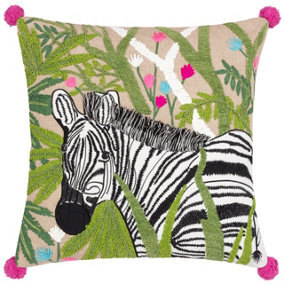 Wylder Zedra Embroidered Feather Filled Cushion