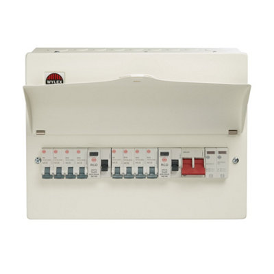 WYLEX 8 Way Populated Consumer U With 8 MCBs + Surge (WNM1772)