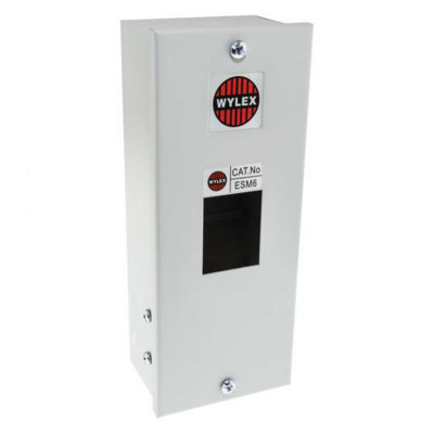 Wylex ESM6 Metal Enclosure 2 Module With Din Rail IP40
