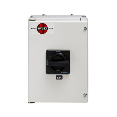 Wylex NHSW363 Triple Pole and N enclosed Isolator Switches Disconnector - 63A