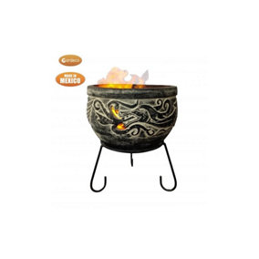 WYND The Dragon fire pit charcoal colour Celtic theme including stand