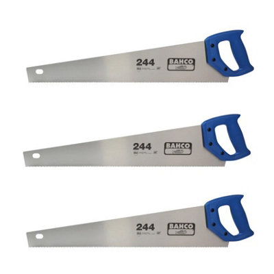 X 3 Bahco 244 Hardpoint 22" Hand Saw Medium Cut 500mm BAH24422 244-22-U7/8HP