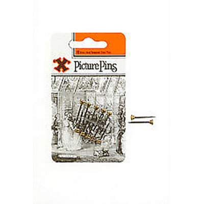 X Br Headed Picture Pins Br/Grey (One Size) - 1