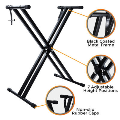 X Frame Keyboard Stands Double Beam Music Electronic Keyboard Stand